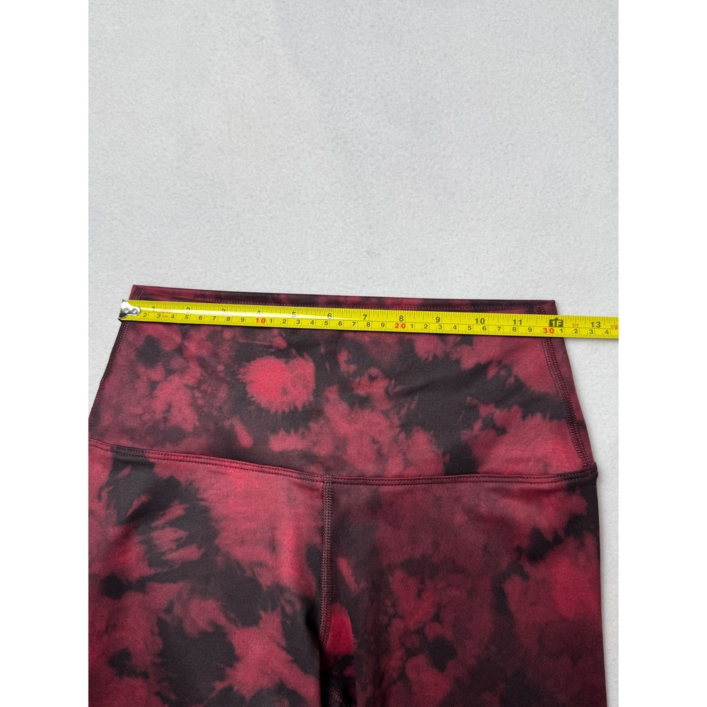 NOBULL Womens Tie Dye Cropped Leggings Red Black Size S Workout Tights - Picture 6 of 10